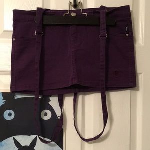 vintage tripp nyc purple mini skirt w/ suspenders